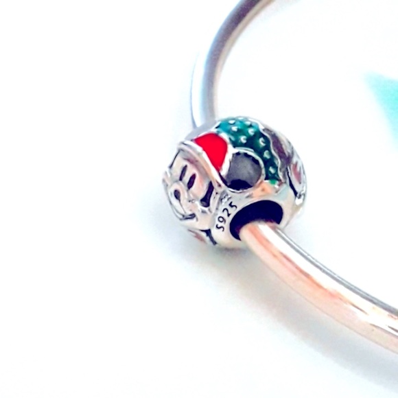 Christmas Mickey charm S925 Sterling Silver - Picture 2 of 4